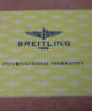 Breitling certificato di garanzia Watch & Cronografo depoca